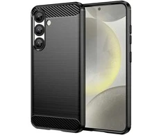 Carbon dėklas Flexible Silicone skirtas Realme 14 5G – juodos spalvos