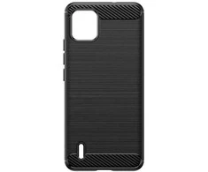 Hurtel Carbon silikoninis dėklas skirtas Nokia C110 – juodos spalvos