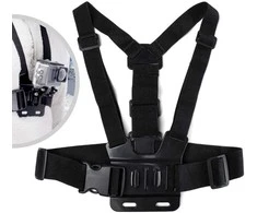 Hurtel Chest Mount – Chest Harness for GoPro SJCAM Sports Cameras – Juodas