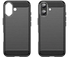 Hurtel Dėklas Carbon Dėklas skirtas Apple iPhone 17 – juodos spalvos