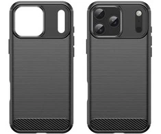 Hurtel Dėklas Carbon Dėklas skirtas Apple iPhone 17 Pro – juodos spalvos