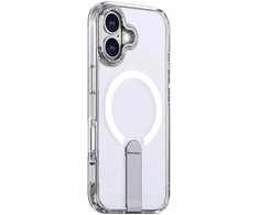 Hurtel Hybrid Armor X dėklas skirtas Apple iPhone 17 su stoveliu, suderinamas su MagSafe – skaidrus