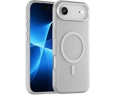 Hurtel Dėklas Magnetic Abrasive skirtas Apple iPhone 17 Air suderinamas su MagSafe – baltos spalvos