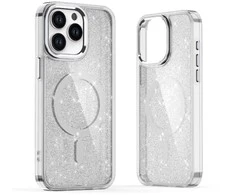 Hurtel Glitter Dėklas MagSafe Compatible skirtas Apple iPhone 17 Pro Max – Semi-skaidrus