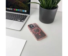 Hurtel Glitter dėklas skirtas Samsung Galaxy S26/S26 Pro Compatible with MagSafe – rožinės spalvos