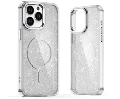 Hurtel Glitter dėklas su MagSafe skirtas Samsung Galaxy A16 5G – Baltas