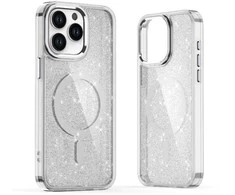 Hurtel Glitter dėklas su MagSafe skirtas Samsung Galaxy A26 5G – Baltas