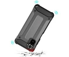 Hurtel Hybrid Armor dėklas skirtas Xiaomi Redmi Note 11T 5G / Redmi Note 11S 5G / Poco M4 Pro 5G, mėlynas