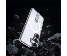 Hurtel Hybrid Armor X dėklas skirtas Samsung Galaxy S26 Plus with Stand, suderinamas su MagSafe – skaidrus