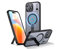 Hurtel Hybrid Armor X dėklas skirtas Samsung Galaxy S26 Ultra with Stand, Compatible with MagSafe – juodos spalvos