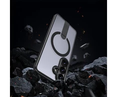 Hurtel Hybrid Armor X dėklas skirtas Samsung Galaxy A36 / A37 with Stand suderinamas su MagSafe – juodos spalvos