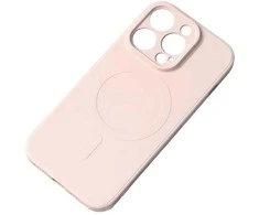 Hurtel iPhone 16e Silikoninis dėklas su MagSafe – rožinės spalvos