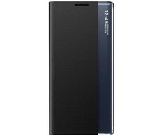 Hurtel New Sleep su stoveliu Samsung Galaxy S22 + (S22 Plus) dėklas telefonui juodos spalvos