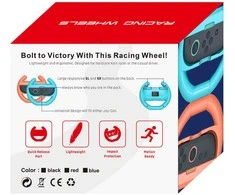 „Hurtel Nintendo Switch 2 Joy-Con“ lenktyninis vairas (2 vnt. pakuotė) – Juodas