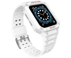Išmaniojo laikrodžio Apple SE/7 silikoninis Hurtel dirželis, Baltos spalvos, 38/40/41 mm