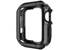 Hurtel Soft Strong Watch dėklas skirtas Apple Watch 41 mm (Series 7/8/9) – juodos spalvos