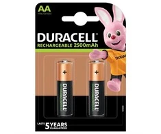 Įkraunami elementai DURACELL AA, 2500 mAh, 2 vnt.