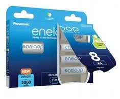Įkraunamos baterijos PANASONIC ENELOOP AA 2000 mAh 8 vnt (BK-3MCDE/8HH)