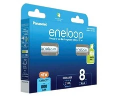 Įkraunamos baterijos PANASONIC ENELOOP AAA 800 mAh 8 vnt (BK-4MCDE/8HH)