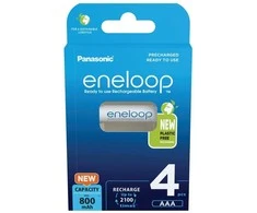 Įkraunamos baterijos PANASONIC ENELOOP AAA 800 mAh 4 vnt (BK-4MCDE/4CP)