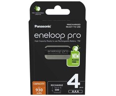 Įkraunamos baterijos PANASONIC ENELOOP PRO AAA 930 mAh 4 vnt (BK-4HCDE/4CP)