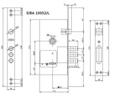Įleistinė spyna SIBA 10052/L CP