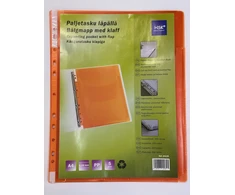 *Įmautės HSK, A4, su praplatėjimu, matinės, su kišenėle, 5vnt, oranžinės spalvos