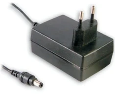 Impulsinis maitinimo šaltinis 12V 2.08A, 5.5×2.1mm, sieninis, MEAN WELL