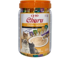Inaba Ciao INABA Churu Varieties Chicken – skanėstas katėms – 50 x 14g