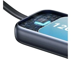 Indukcinis įkroviklis „Apple Watch Usams CD245 2-in-1“ su 1200 mAh išorine baterija + USB-C laidu, titano spalvos