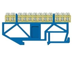 Įnulinimo kaladėlė Pawbol LZ 12/N, DIN, 12x16 mm², mėlyna