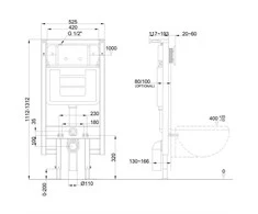Invena RĖMAS UNITAZ CK-99-031 MYGTUK CHROM