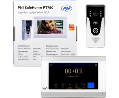 Išmanioji vaizdo telefonspynė PNI SafeHome PT750 WiFi, Full HD 2MP 1080P raiška, P2P, vidaus monitorius, skirta „Tuya Smart“ programėlė, integracija į scenarijus ir išmaniąsias automatizacijas su kitais suderinamais „Tuya“ produktais