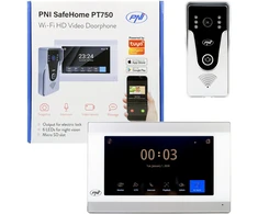 Išmanioji vaizdo telefonspynė PNI SafeHome PT750 WiFi, Full HD 2MP 1080P raiška, P2P, vidaus monitorius, skirta „Tuya Smart“ programėlė, integracija į scenarijus ir išmaniąsias automatizacijas su kitais suderinamais „Tuya“ produktais