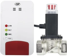 Išmanusis dujų jutiklių rinkinys ir PNI Safe House Smart Gas 300 WiFi solenoidinis vožtuvas su garsiniu įspėjimu, Tuya Smart mobilioji programėlė, integracija į išmaniuosius scenarijus ir automatizavimas su kitais suderinamais Tuya, Alexa ir Google Assistant produktais
