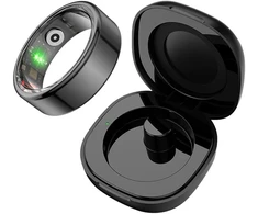 Išmanusis laikrodis COLMI R02 Smart Ring, size 12, 21.3 mm (juodas) + charging case