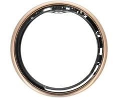 Išmanusis laikrodis OEM Smart Ring R11M - išmanusis plieno žiedas su įkrovimo dėžute, 12 dydis (21,4 mm), auksinis