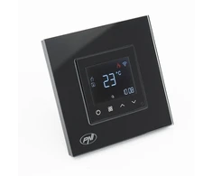 Išmanusis termostatas PNI CT25B WiFi dujiniam šildymo katilui, montuojamas į sieną, 16A, valdymas per „Tuya Smart“ programėlę, programavimas dienai, rankinis/automatinis režimas, juoda spalva