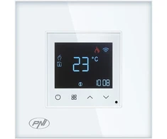 Išmanusis termostatas PNI CT26W WiFi elektriniam grindiniam šildymui arba siurblių grupei, montuojamas į sieną, grindų jutiklis pridedamas, 10A, montuojamas į sieną