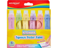 Išspaudžiami dažai Keyroad, pasteliniai, 6- spalvos