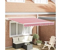 Elektrinė ištraukiama pavėsinė Raudona ir balta 300 x 250 cm