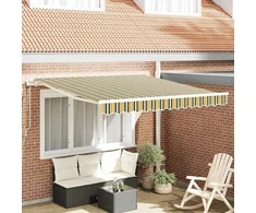 Elektrinė ištraukiama pavėsinė Žalia ir geltona 300 x 250 cm