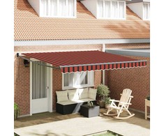 Elektrinė ištraukiama pavėsinė oranžinė ir ruda 350 x 250 cm