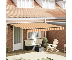 Ištraukiama markizė Geltona ir Oranžinė 400x300 cm audinys 3330541