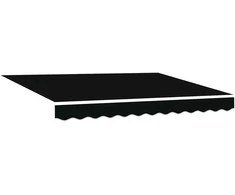 Ištraukiama markizė Juoda 300 x 250 cm Audinys ir aliuminis