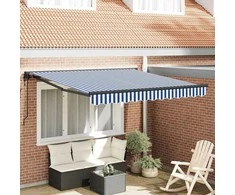 Ištraukiama markizė Mėlyna ir balta 300x250 cm audinys 3329912