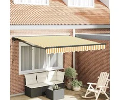 Ištraukiama markizė Oranžinė ir balta 350x250 cm audinys 3330216