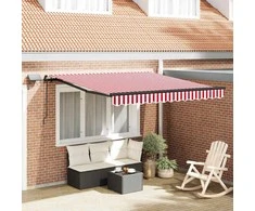 Ištraukiama markizė Raudona ir balta 350 x 250 cm audinys