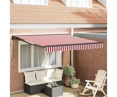 Ištraukiama markizė Raudona ir balta juostelė 350x250 cm 3330283