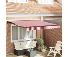Ištraukiama markizė Raudona ir balta juostelė 350x250 cm 3330284